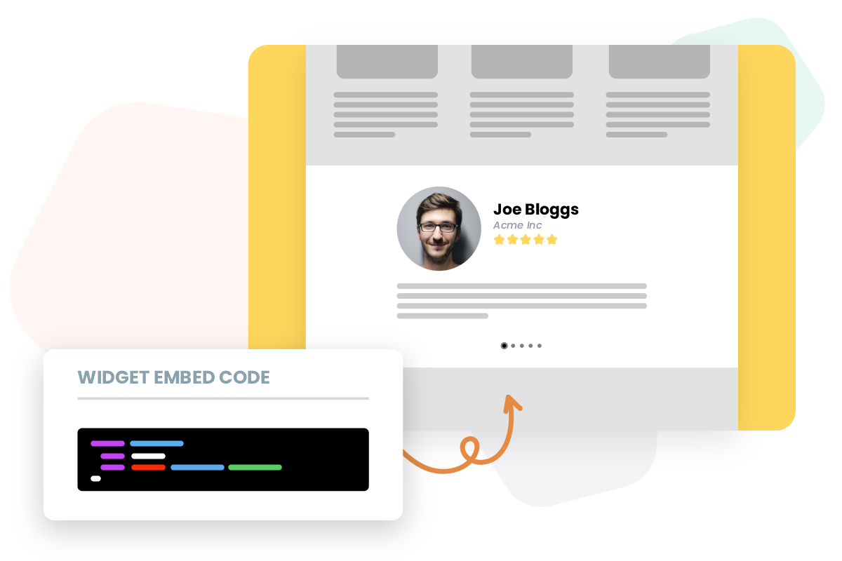 Embed review widgets on website